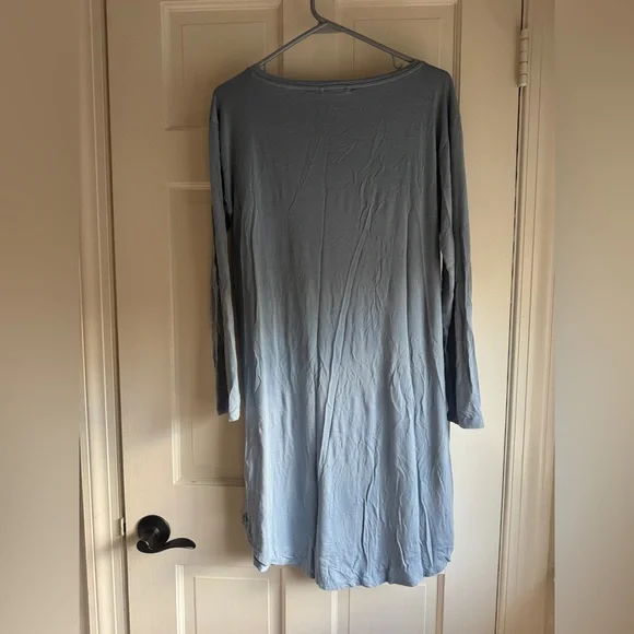 Lands' End Soft Blue Pajama Sleep Dress - Picture 6 of 6